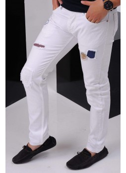Armalı Beyaz Denim