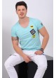 Emoji Armalı NilYeşili T-Shirt
