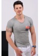 Desenli Cep Haki T-Shirt