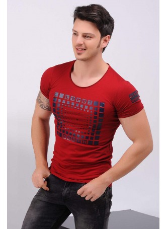 Life Baskılı Kırmızı T-Shirt