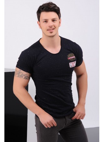 Armalı Siyah T-Shirt