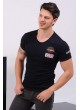 Armalı Siyah T-Shirt