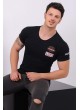 Armalı Siyah T-Shirt