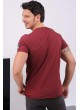 Emoji Armalı Bordo T-Shirt