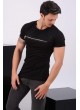 Fermuar Detay Siyah T-Shirt