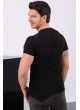 Fermuar Detay Siyah T-Shirt