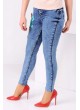 Turkuaz İşlemeli Açık Mavi Denim