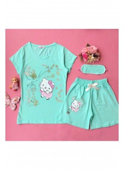 Şortlu Hello Kitty Pijama Takımı
