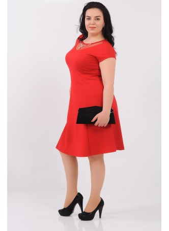 Bebek Kol Kolyeli Geniş Etek Büyük Beden NarÇiçeği Elbise