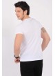 Kabartma Baskılı Beyaz T-Shirt