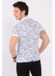 Mini Kamuflaj Desenli Beyaz Polo Yaka T-Shirt