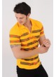 Kamuflaj Şetirli Polo Yaka Sarı T-Shirt