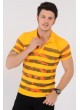 Kamuflaj Şetirli Polo Yaka Sarı T-Shirt