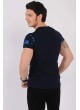 Kamuflaj Şeritli Lacivert T-Shirt