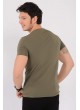 Army Armalı Kesikli Haki T-Shirt