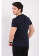 Kabartma Baskılı Lacivert T-Shirt