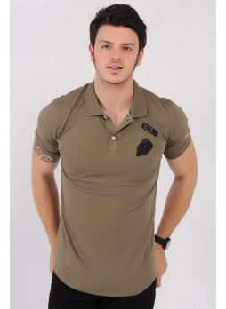 AirForce Armalı Polo Yaka Haki T-Shirt