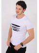 Kesikli Beyaz T-Shirt