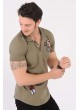 AirForce Armalı Polo Yaka Haki T-Shirt