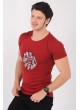 Kabartma Baskılı Kırmızı T-Shirt