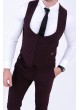 Piti Kareli Bordo Cepken Pantolon