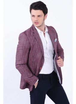 Bordo Blazer Ceket