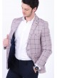Kare Çizgili Krem Blazer Ceket