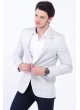 Kare Çizgili Gri Blazer Ceket
