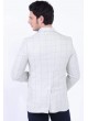 Kare Çizgili Gri Blazer Ceket