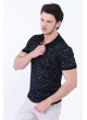 Mini Kamuflaj Polo Yaka Siyah T-Shirt