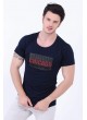 Chicago Baskılı Lacivert T-Shirt