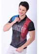 Moncler Yazılı Polo Yaka Füme T-Shirt