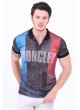 Moncler Yazılı Polo Yaka Füme T-Shirt