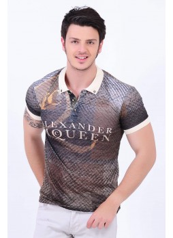 Alexander Yazılı Polo Yaka T-Shirt