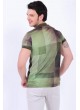 Desenli Polo Yaka Yeşil T-Shirt