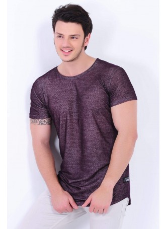 Tırtıklı Bordo T-Shirt