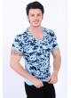 Mavi Desenli Turkuaz T-Shirt