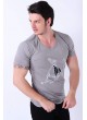 Baskılı Gri T-Shirt