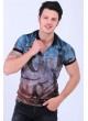 Bordo Mavi Polo Yaka T-Shirt