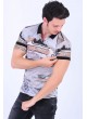 Armalı Polo Yaka Gri T-Shirt