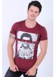 El Patron Baskılı Bordo T-Shirt