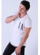Çift Fermuar Alt Detay Beyaz T-Shirt