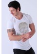 Kuru Kafa Baskılı Beyaz T-Shirt