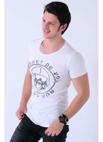 Carnet De Vol Baskılı Beyaz T-Shirt