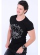 Carnet De Vol Baskılı Siyah T-Shirt