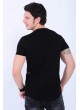 Kamuflaj Kuru Kafa Baskılı Siyah T-Shirt