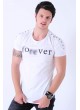 Forever Yazılı Omuz Detay Beyaz T-Shirt