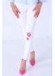 İşlemeli Beyaz Denim