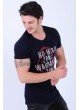 War Zone Baskılı Lacivert T-shirt