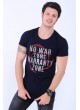 War Zone Baskılı Lacivert T-shirt